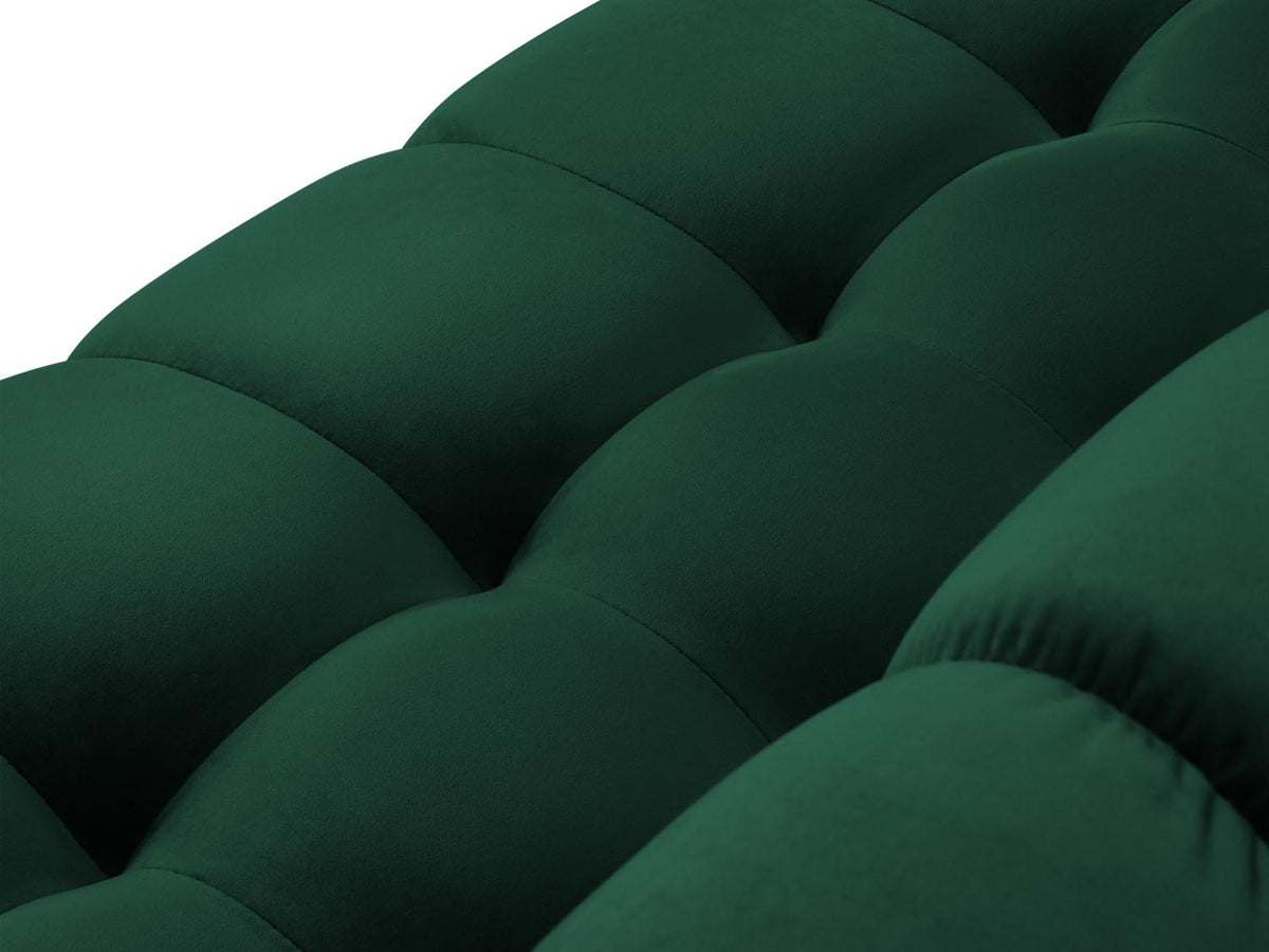 Mamaia Velour Panoramic Ecksofa links 7 Sitzer in Bottle Green/Schwarz-Bluvel präsentiert im Onlineshop von KAQTU Design AG. Ecksofa links ist von Micadoni