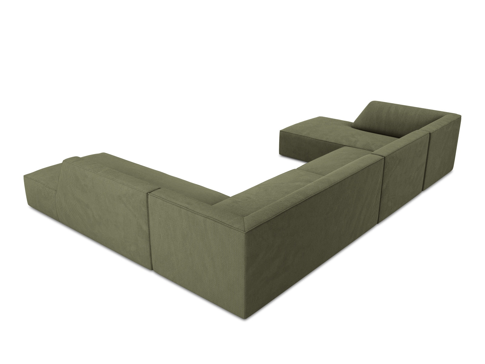 Modernes Ruby Panoramic Ecksofa rechts, 7 Sitzer, ideal für gemütliche Räume, vereint stilvolles Design mit hohem Sitzkomfort von Micadoni.