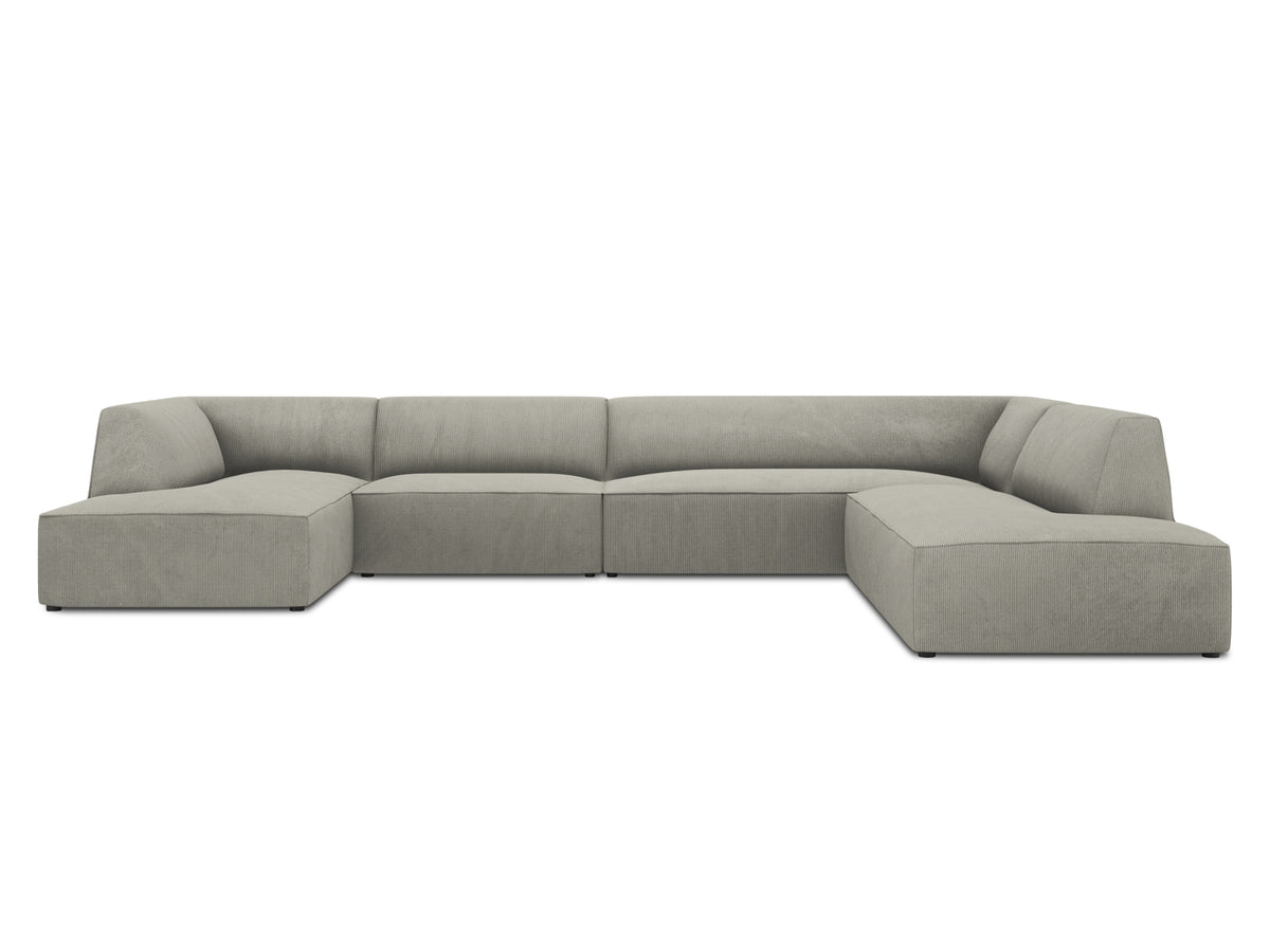 Ruby Panoramic Ecksofa rechts 7 Sitzer in Light Grey-Scala präsentiert im Onlineshop von KAQTU Design AG. Ecksofa rechts ist von Micadoni