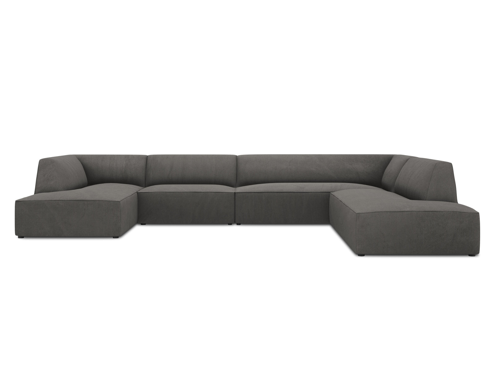 Ruby Panoramic Ecksofa rechts 7 Sitzer in Dark Grey-Scala präsentiert im Onlineshop von KAQTU Design AG. Ecksofa rechts ist von Micadoni