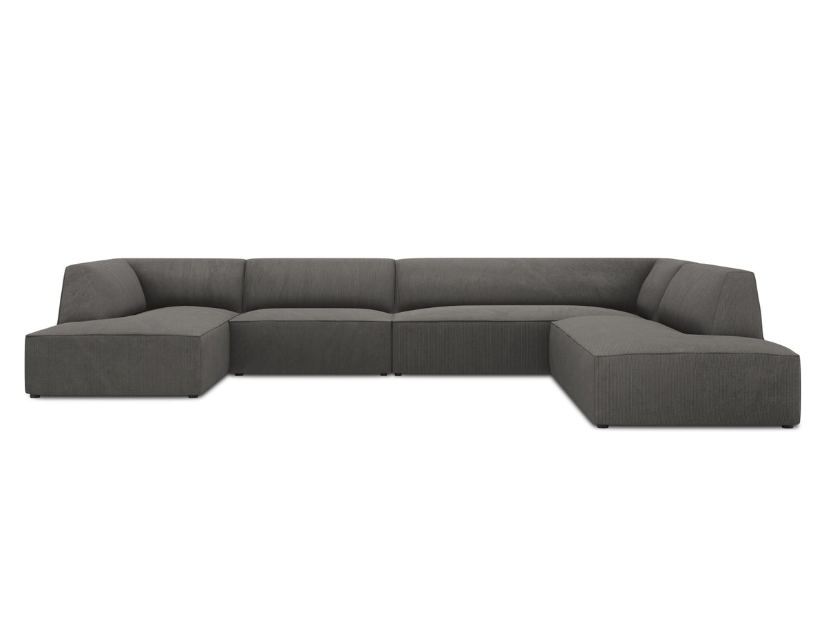 Ruby Panoramic Ecksofa rechts 7 Sitzer in Dark Grey-Scala präsentiert im Onlineshop von KAQTU Design AG. Ecksofa rechts ist von Micadoni