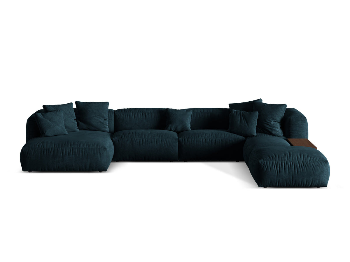 Martina Modulares Panoramic Ecksofa rechts 5 Sitzer in Deep Petrol-Vogue präsentiert im Onlineshop von KAQTU Design AG. Ecksofa ist von Micadoni