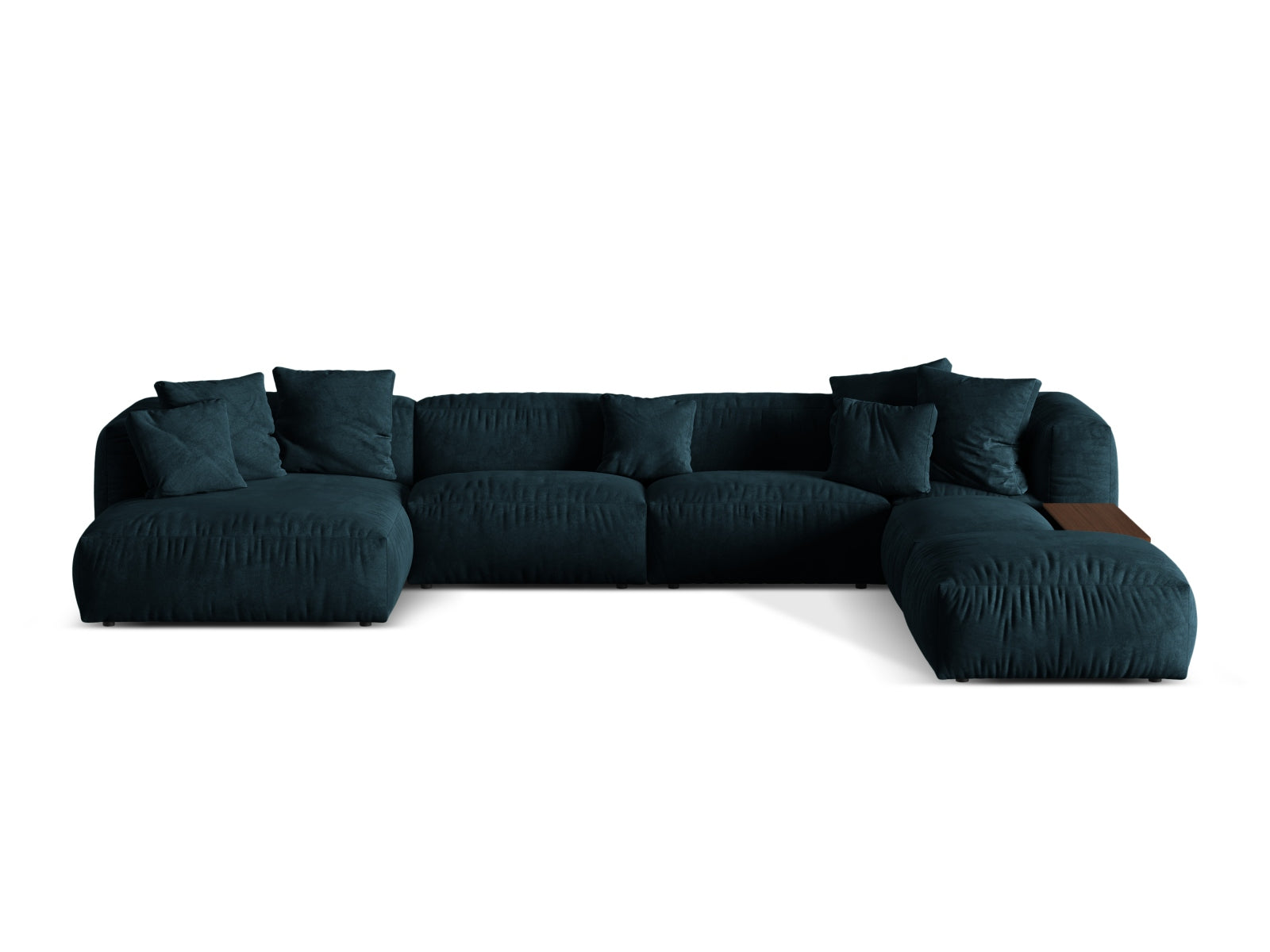 Martina Modulares Panoramic Ecksofa rechts 5 Sitzer in Deep Petrol-Vogue präsentiert im Onlineshop von KAQTU Design AG. L-Sofa rechts ist von Micadoni