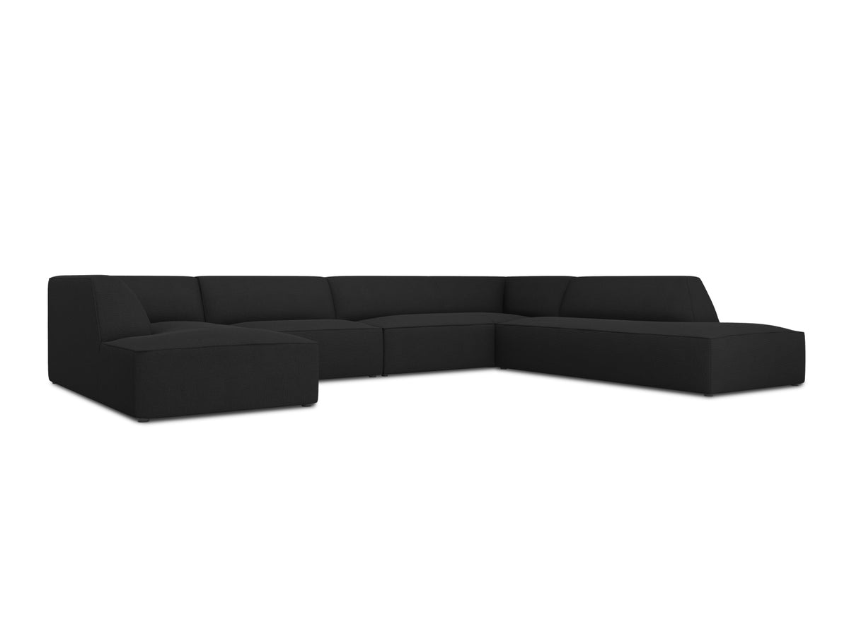 Ruby Panoramic Ecksofa rechts 7 Sitzer in Black-Ottawa präsentiert im Onlineshop von KAQTU Design AG. Ecksofa rechts ist von Micadoni