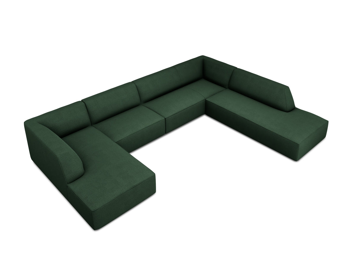 Ruby Panoramic Ecksofa rechts 7 Sitzer in Green-Ottawa präsentiert im Onlineshop von KAQTU Design AG. Ecksofa rechts ist von Micadoni
