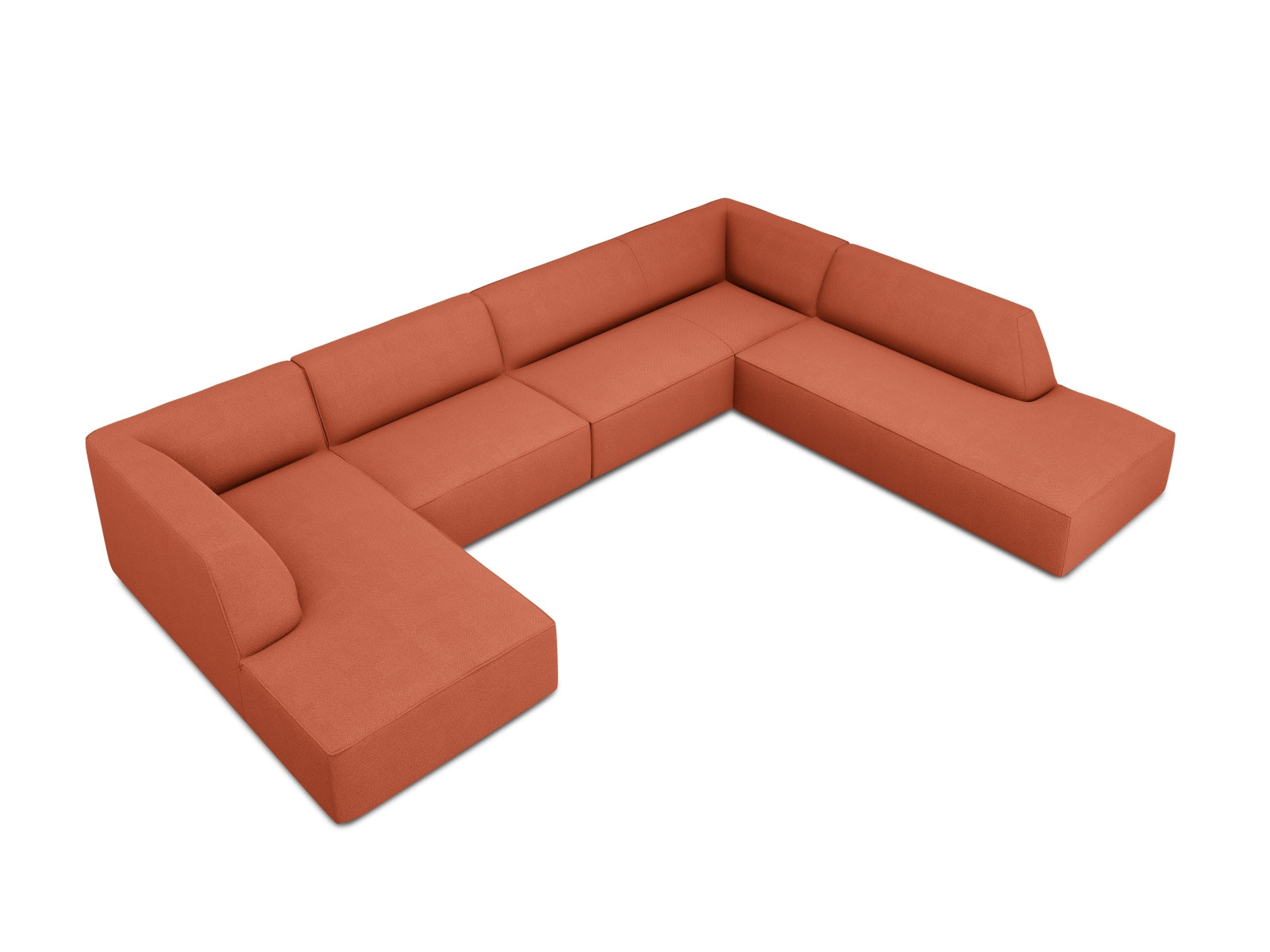 Luxuriöses Ruby Panoramic Ecksofa rechts, 7 Sitzer, bietet großzügigen Sitzkomfort und modernes Flair für Ihr Zuhause.
