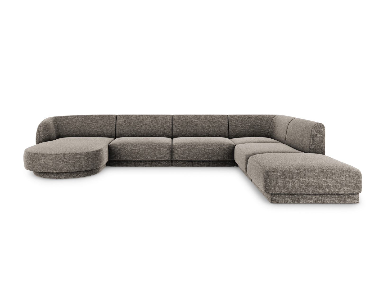 Miley Panoramic Ecksofa rechts 6 Sitzer in Grey präsentiert im Onlineshop von KAQTU Design AG. Ecksofa rechts ist von Micadoni