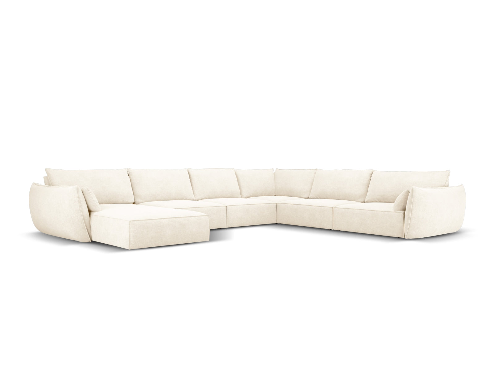 Kaelle Panoramic Ecksofa rechts 8 Sitzer in Light Beige präsentiert im Onlineshop von KAQTU Design AG. Ecksofa rechts ist von Micadoni