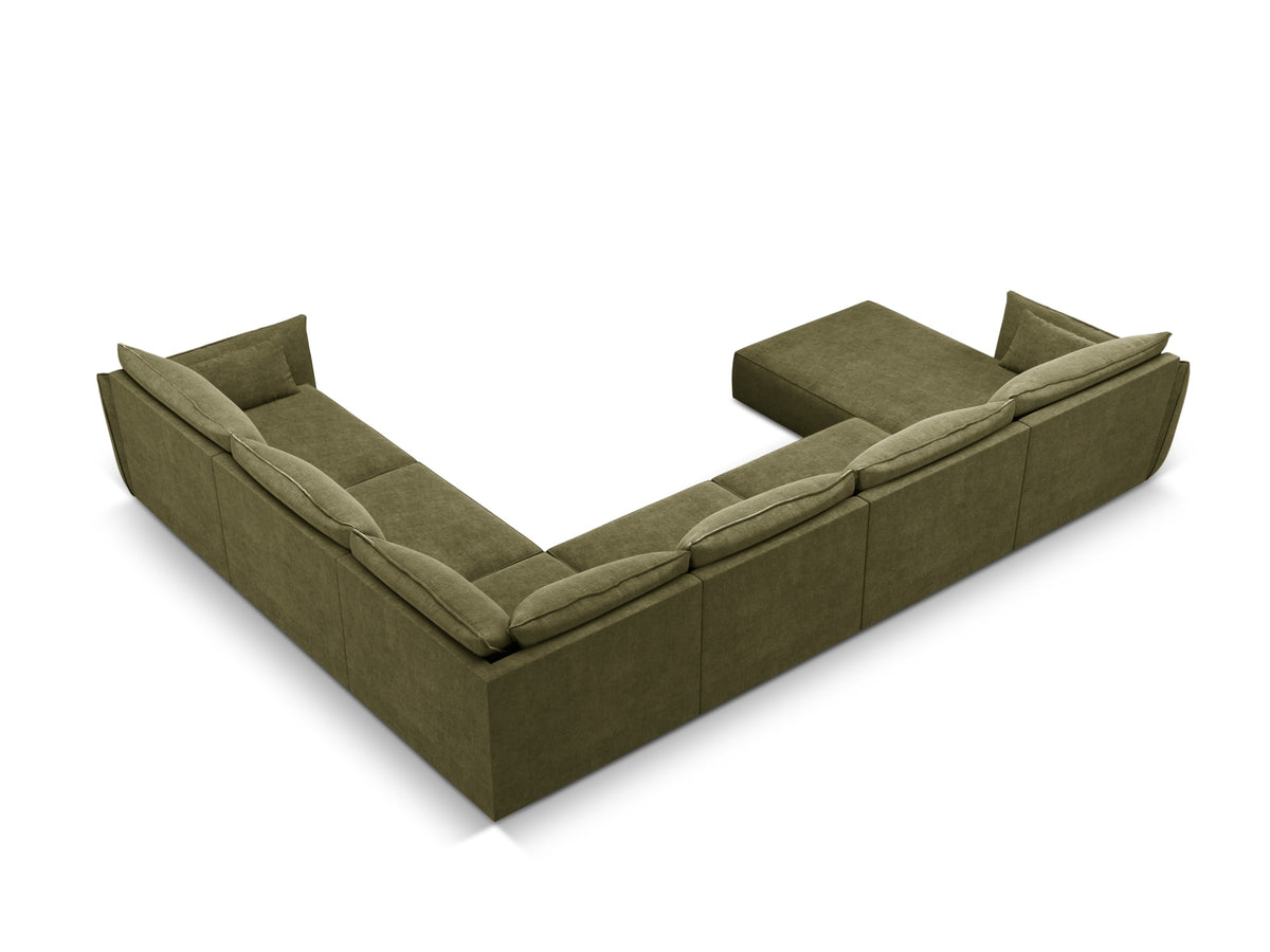 Kaelle Panoramic Ecksofa rechts 8 Sitzer in Green-Over The Horizon präsentiert im Onlineshop von KAQTU Design AG. Ecksofa rechts ist von Micadoni