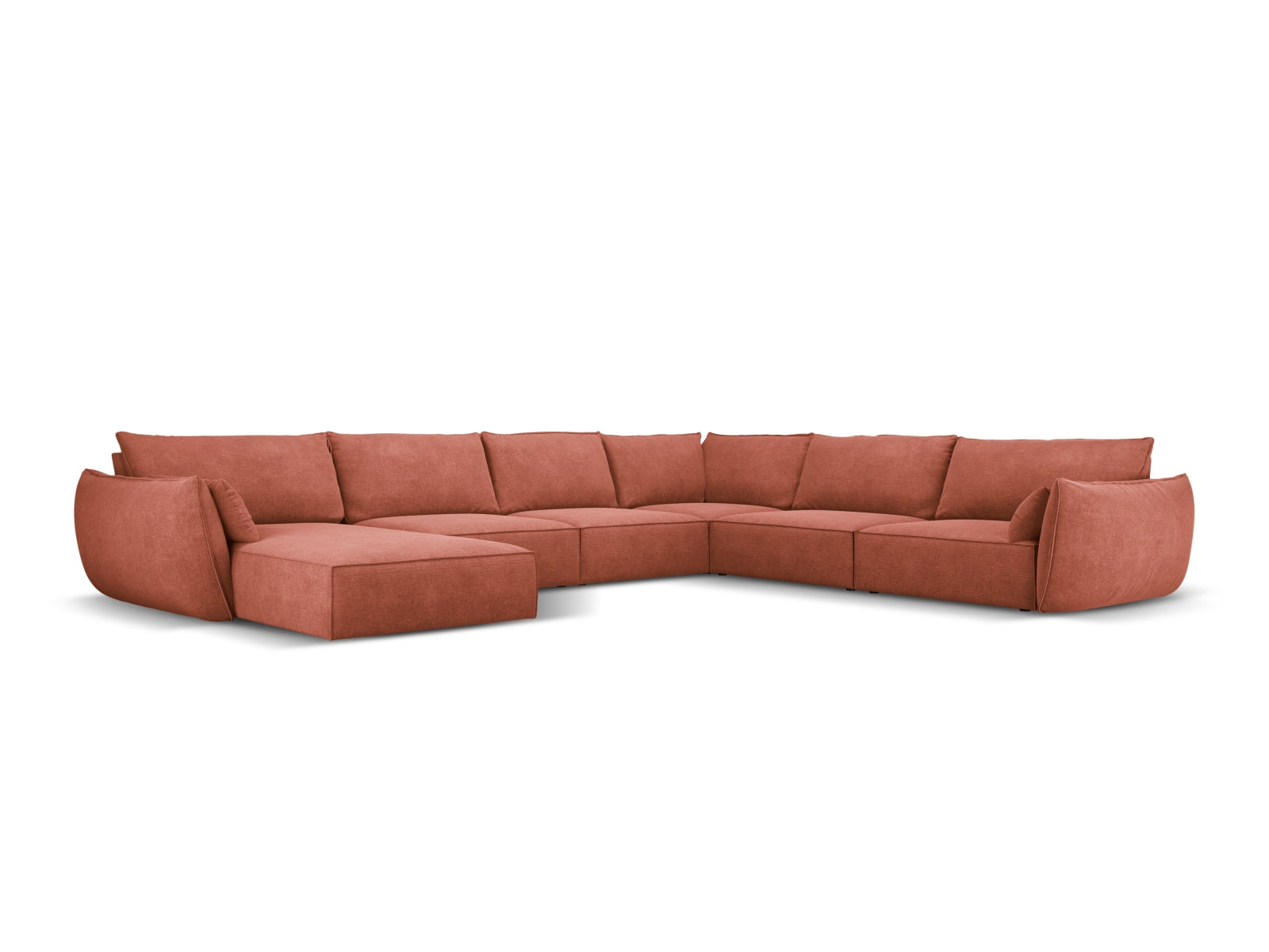 Kaelle Panoramic Ecksofa rechts 8 Sitzer in Terracotta präsentiert im Onlineshop von KAQTU Design AG. Ecksofa rechts ist von Micadoni