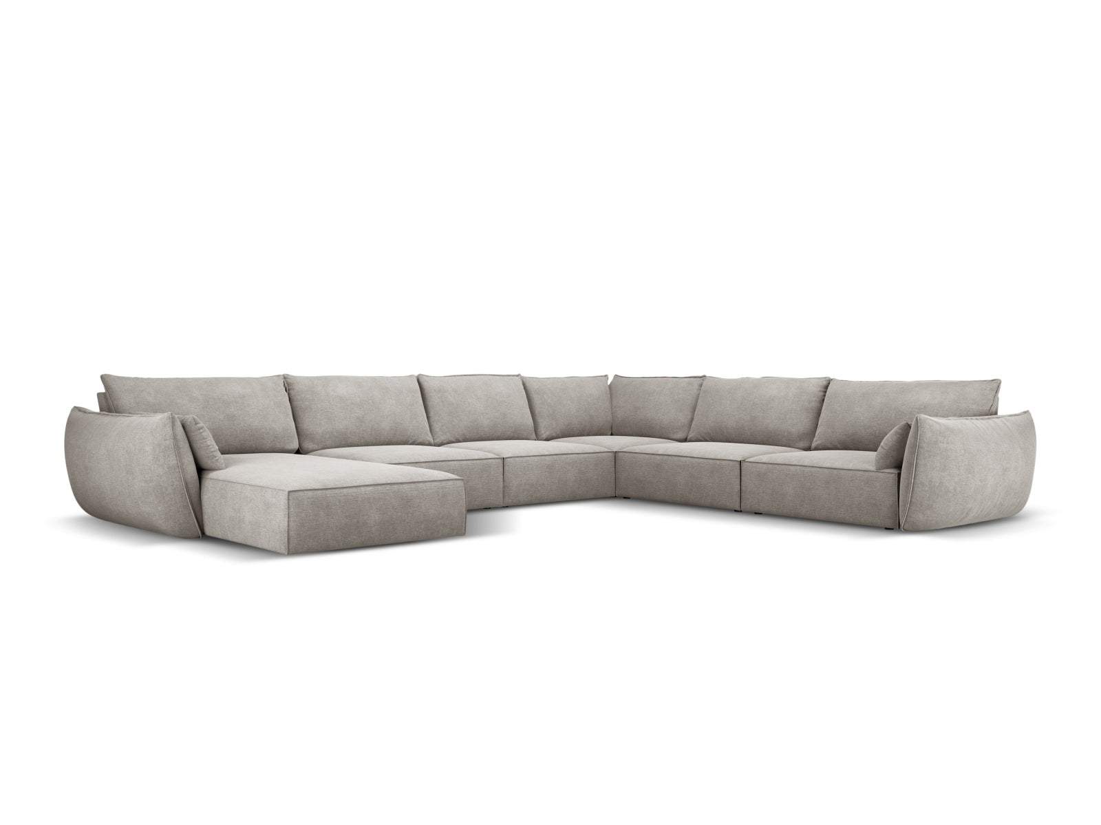 Kaelle Panoramic Ecksofa rechts 8 Sitzer in Light Grey-Over The Horizon präsentiert im Onlineshop von KAQTU Design AG. Ecksofa rechts ist von Micadoni