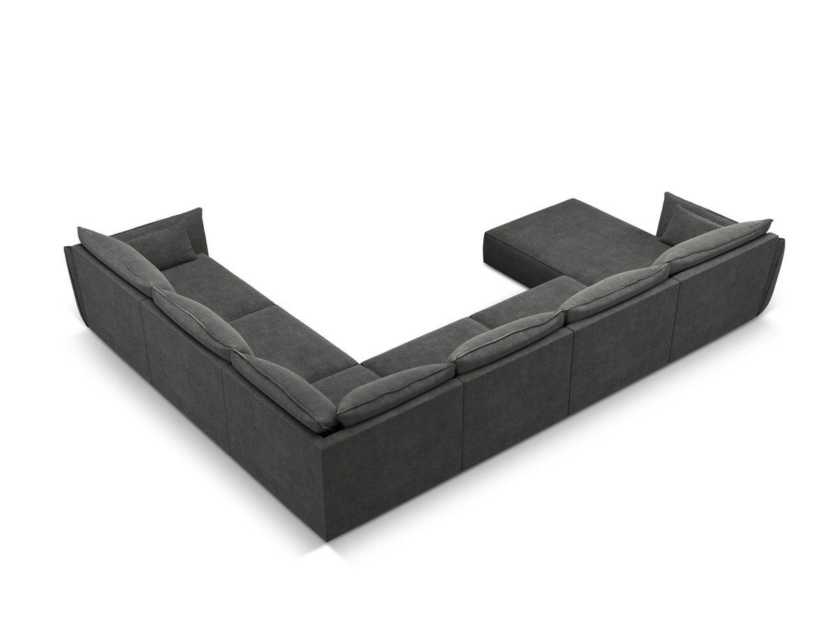 Kaelle Panoramic Ecksofa rechts 8 Sitzer in Dark Grey-Over The Horizon präsentiert im Onlineshop von KAQTU Design AG. Ecksofa rechts ist von Micadoni