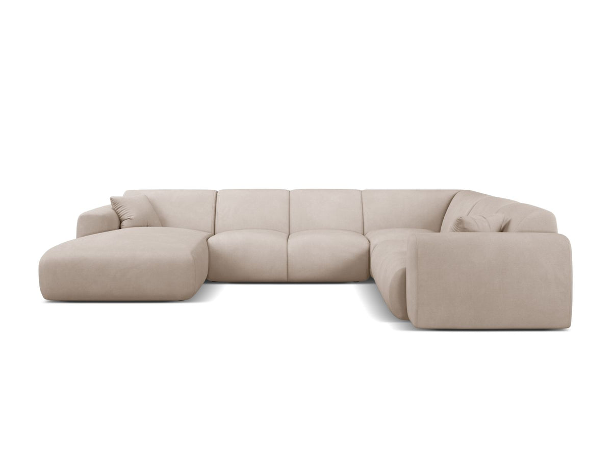 6-Sitzer Modular Ecksofa Panoramic rechts Molino in Beige-Rebel präsentiert im Onlineshop von KAQTU Design AG. Ecksofa rechts ist von Micadoni