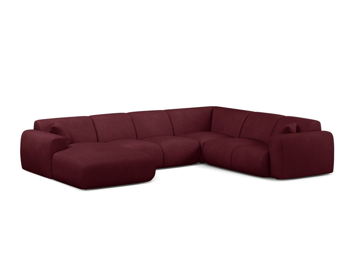 6-Sitzer Modular Ecksofa Panoramic rechts Molino in Bordeaux-Rebel präsentiert im Onlineshop von KAQTU Design AG. Ecksofa rechts ist von Micadoni
