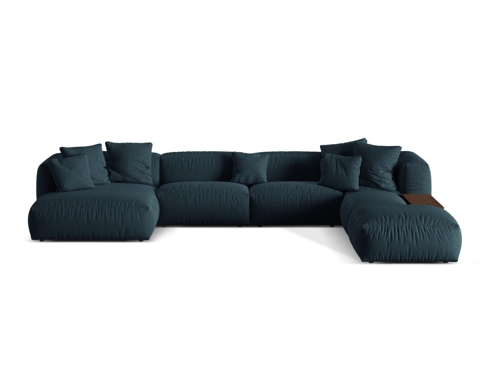 Martina Modulares Panoramic Ecksofa rechts 5 Sitzer in Blue Jeans-Boston präsentiert im Onlineshop von KAQTU Design AG. L-Sofa rechts ist von Micadoni