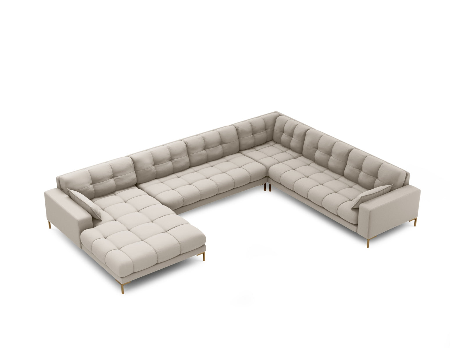 Erleben Sie das Mamaia Panoramic Ecksofa rechts 7 Sitzer von Micadoni – ein elegantes, komfortables Sofa für entspannte Stunden in Ihrem Zuhause!