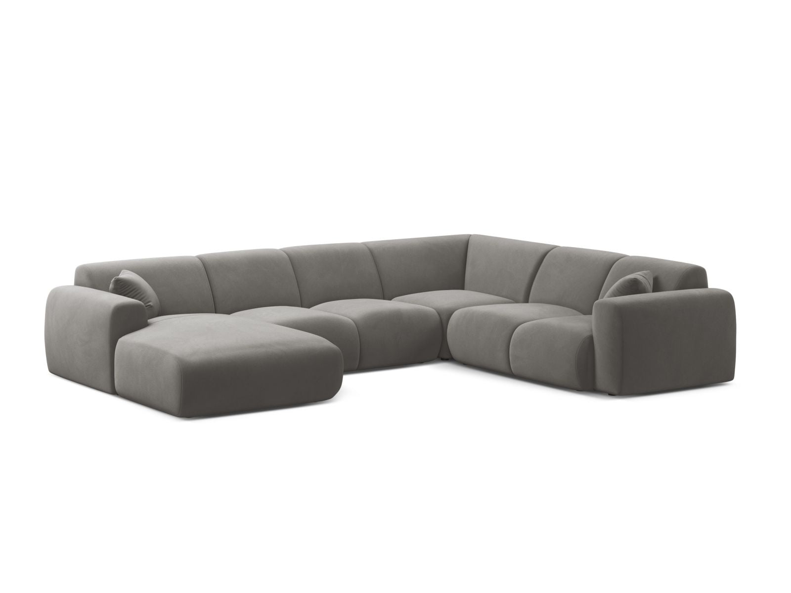 6-Sitzer Modular Ecksofa Panoramic rechts Molino in Grey-Casino präsentiert im Onlineshop von KAQTU Design AG. Ecksofa rechts ist von Micadoni