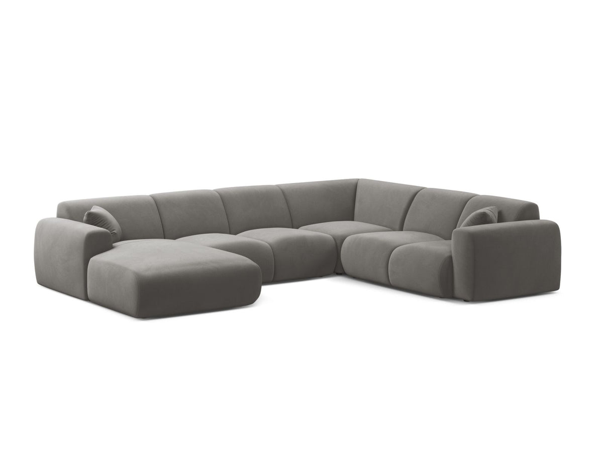 6-Sitzer Modular Ecksofa Panoramic rechts Molino in Grey-Casino präsentiert im Onlineshop von KAQTU Design AG. Ecksofa rechts ist von Micadoni
