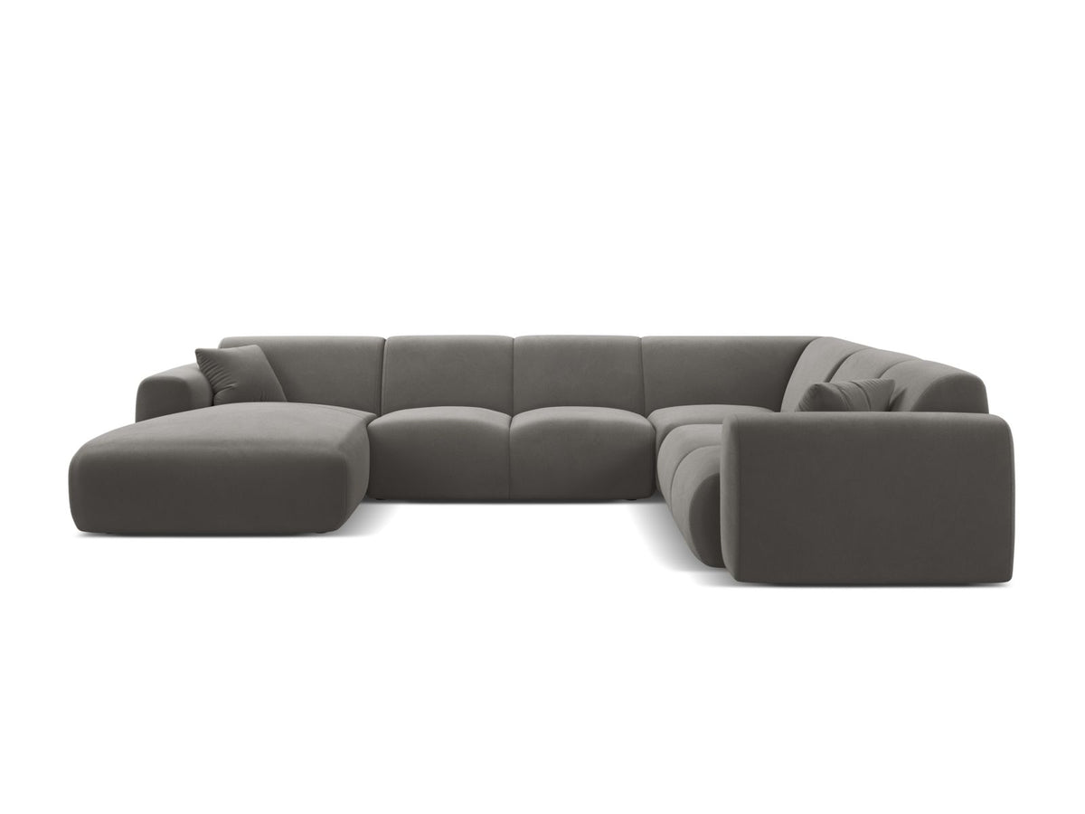 6-Sitzer Modular Ecksofa Panoramic rechts Molino in Grey-Casino präsentiert im Onlineshop von KAQTU Design AG. Ecksofa rechts ist von Micadoni