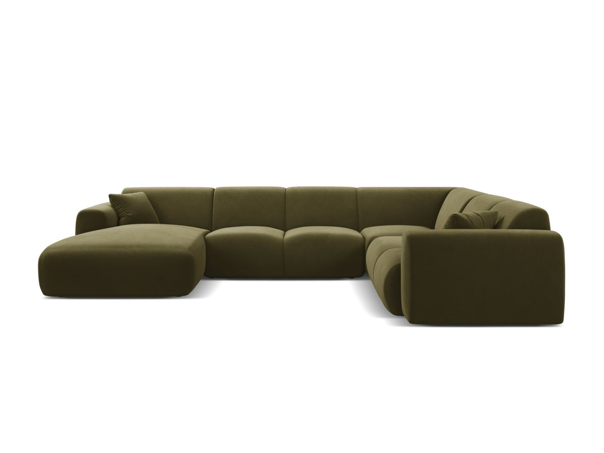 6-Sitzer Modular Ecksofa Panoramic rechts Molino in Light Green-Casino präsentiert im Onlineshop von KAQTU Design AG. Ecksofa rechts ist von Micadoni