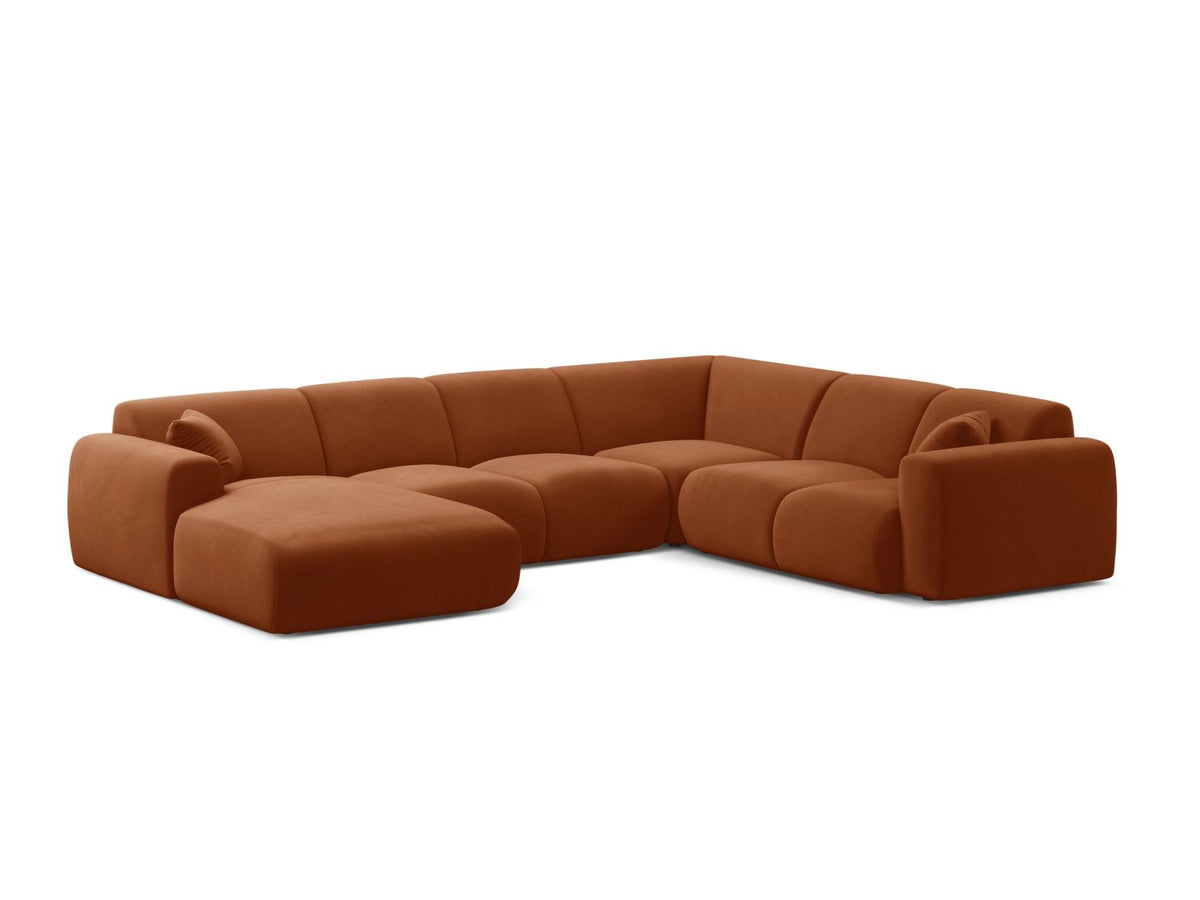 6-Sitzer Modular Ecksofa Panoramic rechts Molino in Terracotta-Casino präsentiert im Onlineshop von KAQTU Design AG. Ecksofa rechts ist von Micadoni