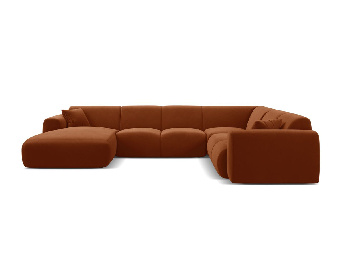 6-Sitzer Modular Ecksofa Panoramic rechts Molino in Terracotta-Casino präsentiert im Onlineshop von KAQTU Design AG. Ecksofa rechts ist von Micadoni