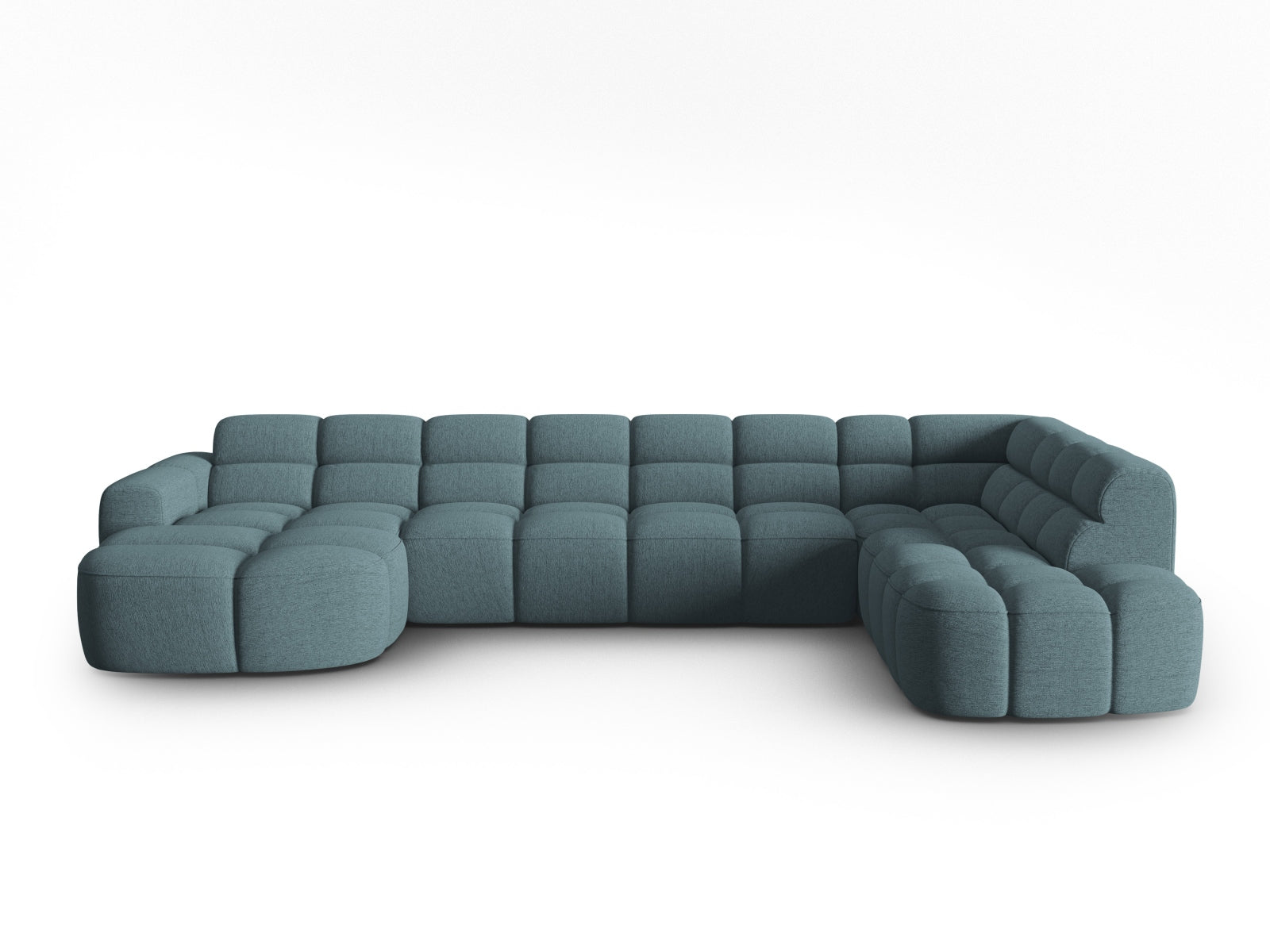 Lisa Panoramic Ecksofa rechts 7 Sitzer in Light Blue präsentiert im Onlineshop von KAQTU Design AG. Ecksofa rechts ist von Micadoni