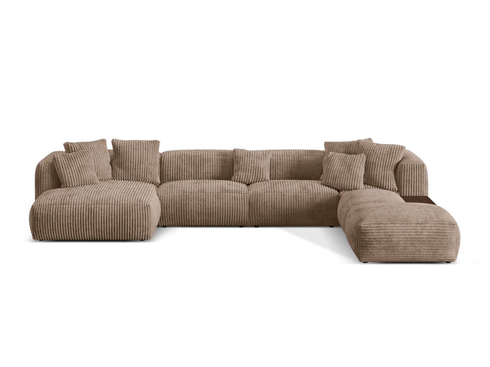 Martina Modulares Panoramic Ecksofa rechts 5 Sitzer in Acorn-Tilia präsentiert im Onlineshop von KAQTU Design AG. L-Sofa rechts ist von Micadoni