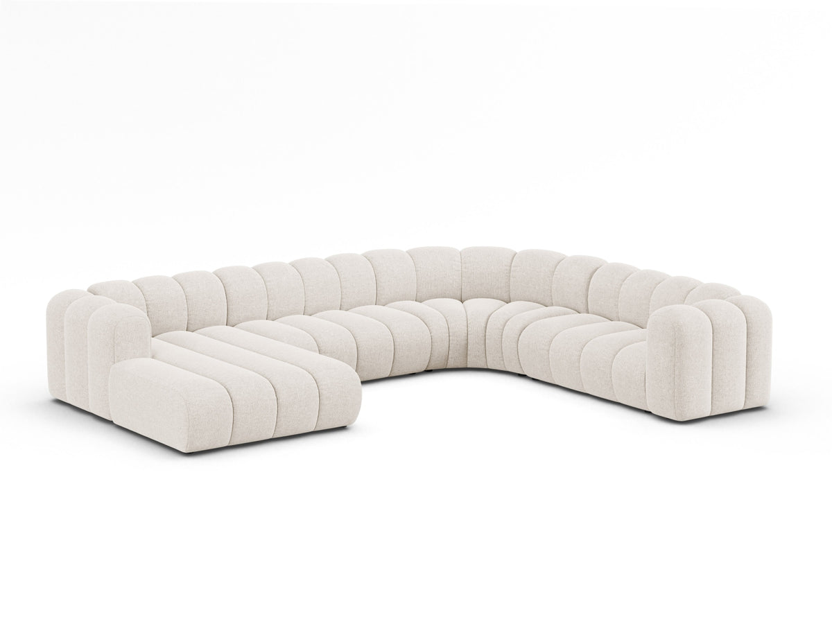 Lupine Modular Panoramic Ecksofa rechts 6 Sitzer in Light Beige-Eden präsentiert im Onlineshop von KAQTU Design AG. Ecksofa rechts ist von Micadoni