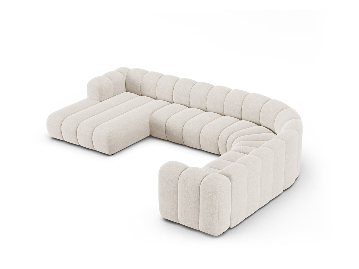 Lupine Modular Panoramic Ecksofa rechts 6 Sitzer in Light Beige-Eden präsentiert im Onlineshop von KAQTU Design AG. Ecksofa rechts ist von Micadoni