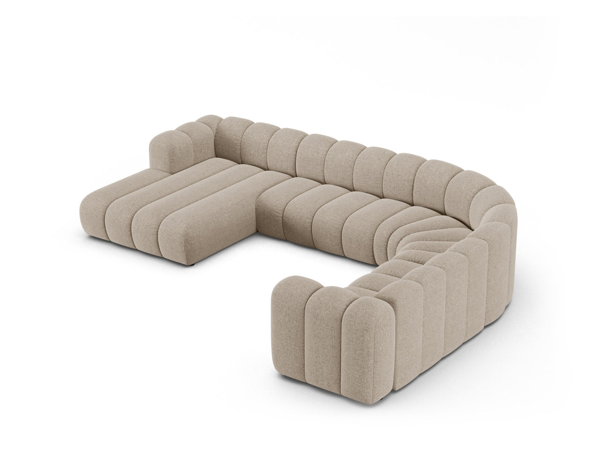 Lupine Modular Panoramic Ecksofa rechts 6 Sitzer in Dark Beige-Eden präsentiert im Onlineshop von KAQTU Design AG. Ecksofa rechts ist von Micadoni