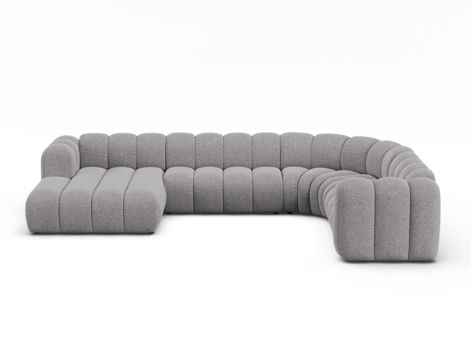 Lupine Modular Panoramic Ecksofa rechts 6 Sitzer in Light Grey präsentiert im Onlineshop von KAQTU Design AG. Ecksofa rechts ist von Micadoni