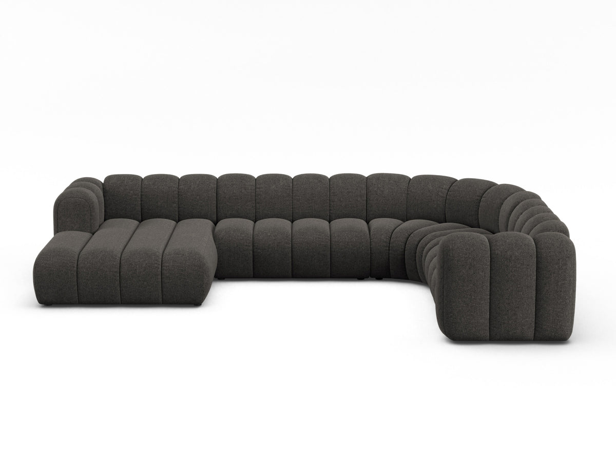 Lupine Modular Panoramic Ecksofa rechts 6 Sitzer in Dark Grey-Eden präsentiert im Onlineshop von KAQTU Design AG. Ecksofa rechts ist von Micadoni