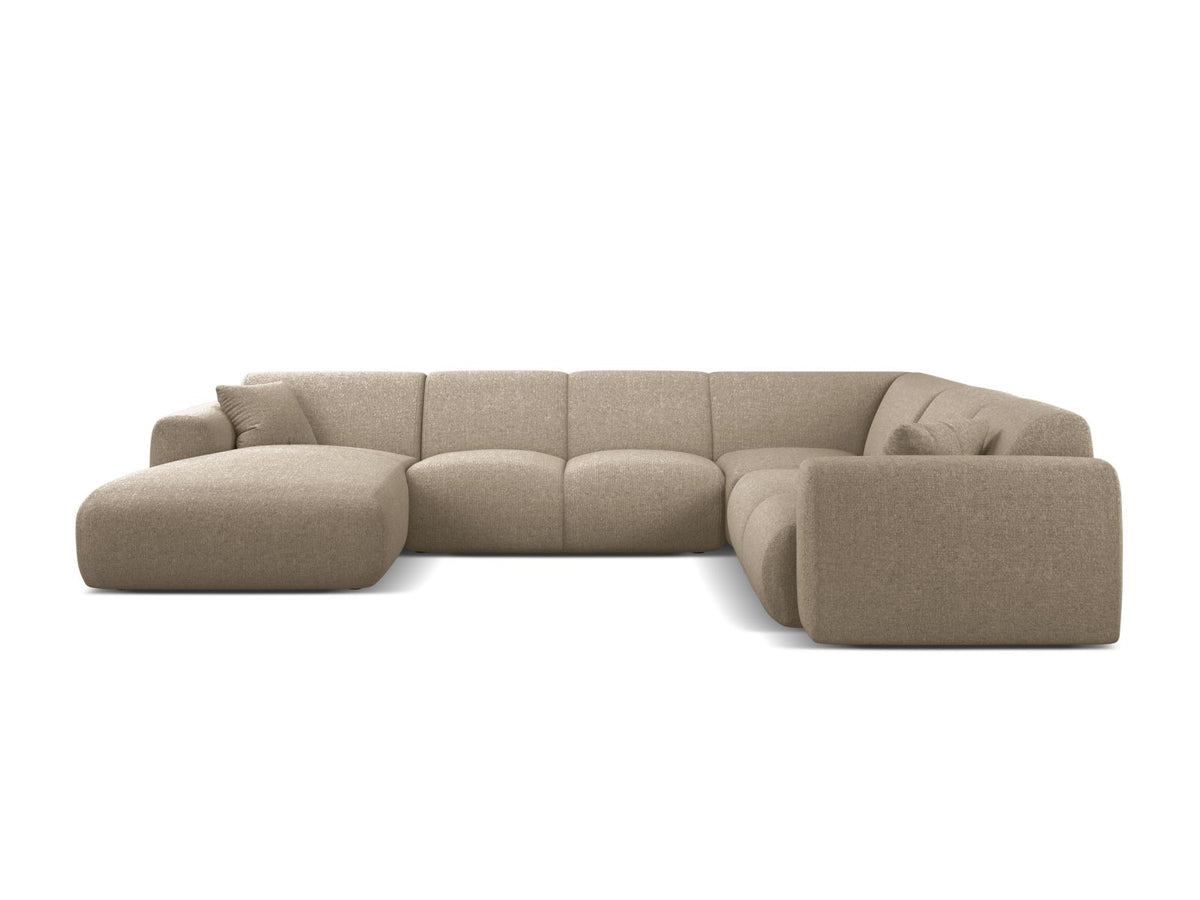 6-Sitzer Modular Ecksofa Panoramic rechts Molino in Dark Beige-Eden präsentiert im Onlineshop von KAQTU Design AG. Ecksofa rechts ist von Micadoni