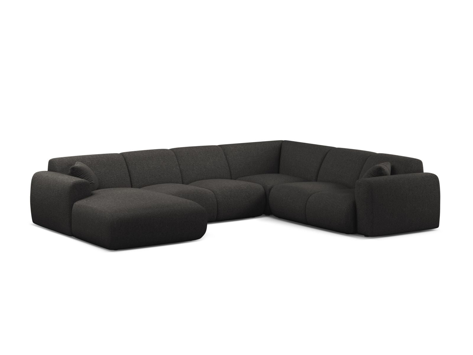 6-Sitzer Modular Ecksofa Panoramic rechts Molino in Anthracite-Eden präsentiert im Onlineshop von KAQTU Design AG. Ecksofa rechts ist von Micadoni