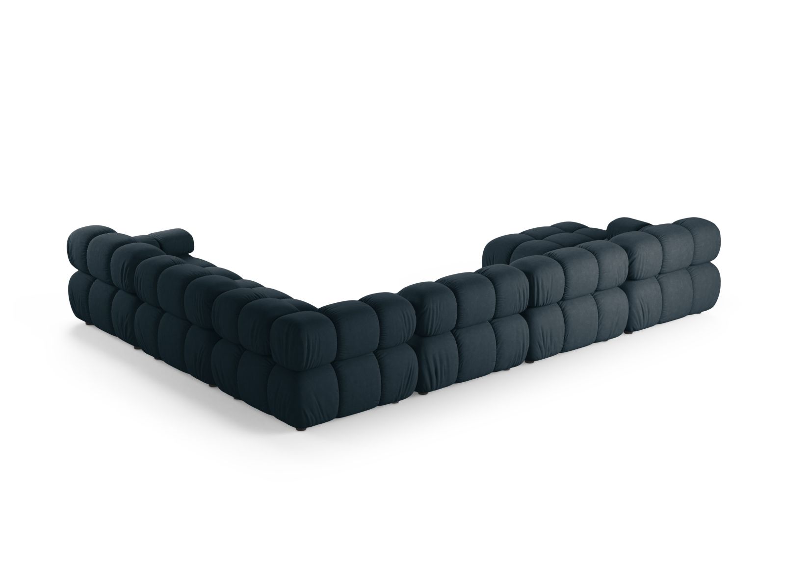 Geräumiges 8-Sitzer Ecksofa Bellis in tiefem Petrol, perfekt für gemütliche Abende und stilvolle Einrichtung, entworfen von Micadoni.