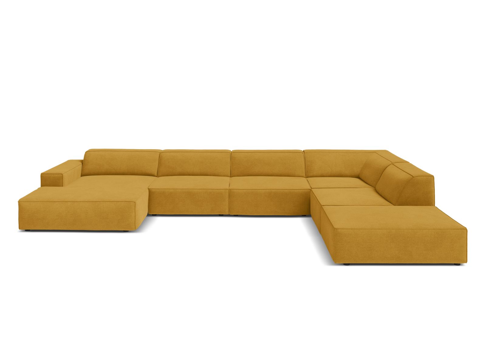 7-Sitzer Modular Ecksofa Panoramic rechts Jodie in Yellow-Liberty präsentiert im Onlineshop von KAQTU Design AG. Ecksofa rechts ist von Micadoni