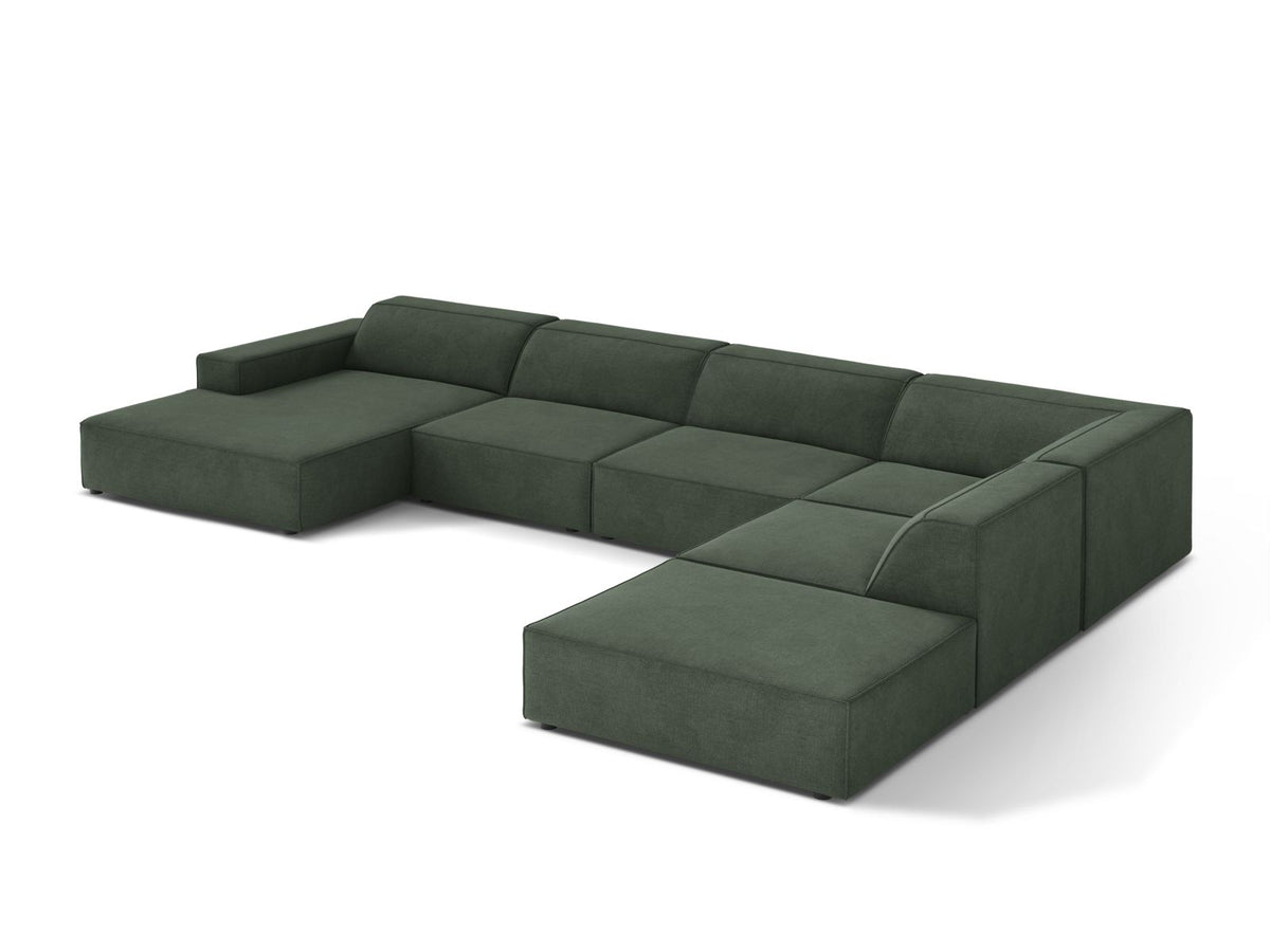 7-Sitzer Modular Ecksofa Panoramic rechts Jodie in Moss Green-Liberty präsentiert im Onlineshop von KAQTU Design AG. Ecksofa rechts ist von Micadoni