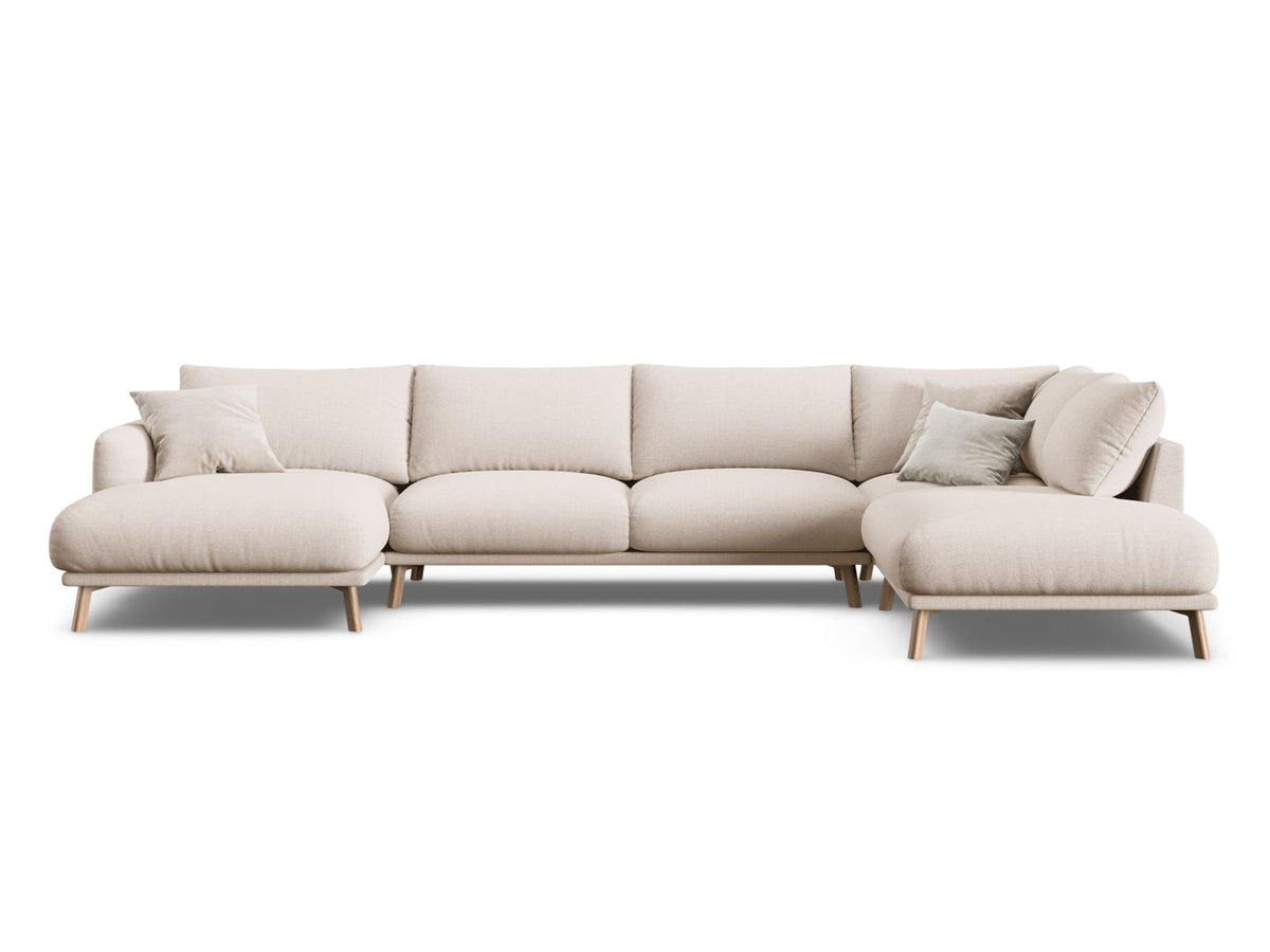 6-Sitzer Ecksofa rechts Panoramic Naomi in Beige-Liberty präsentiert im Onlineshop von KAQTU Design AG. Ecksofa rechts ist von Micadoni