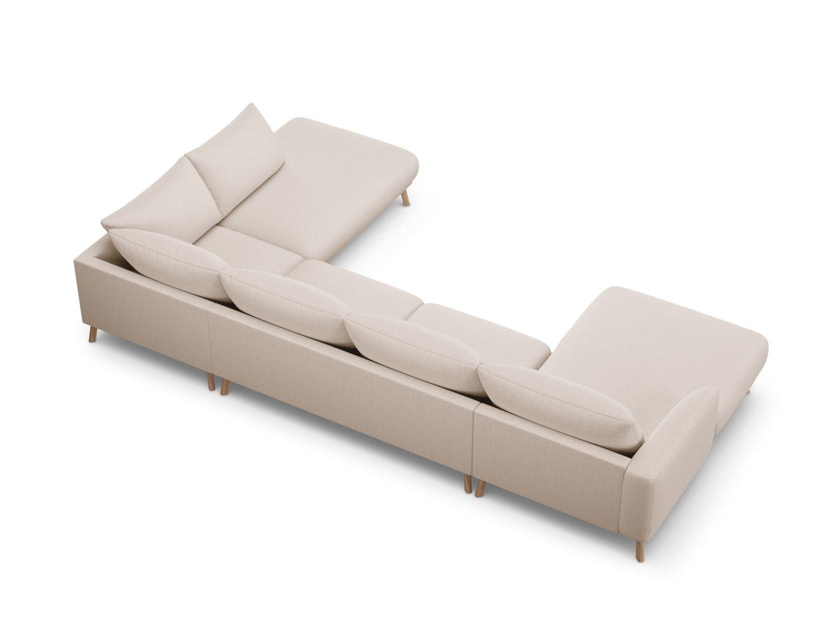 6-Sitzer Ecksofa rechts Panoramic Naomi in Beige-Liberty präsentiert im Onlineshop von KAQTU Design AG. Ecksofa rechts ist von Micadoni