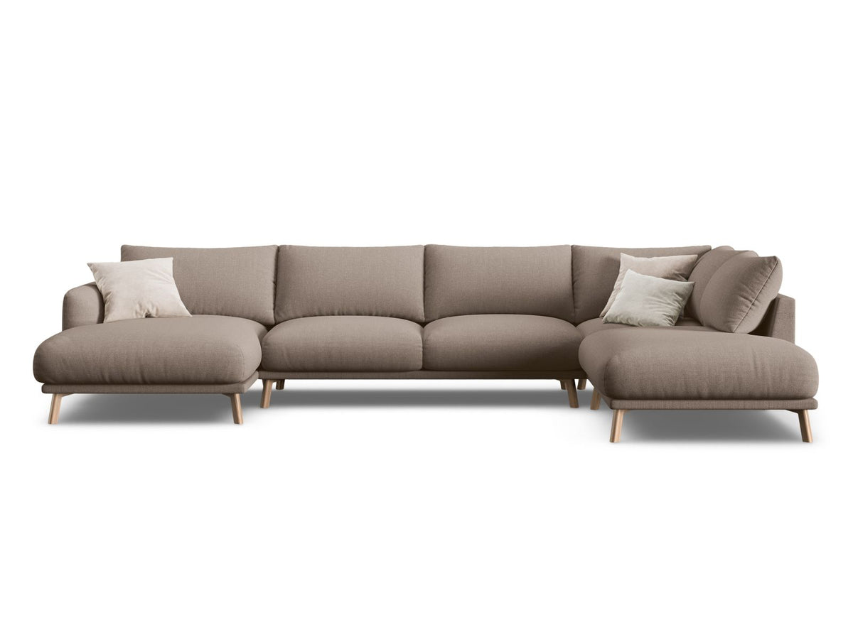 6-Sitzer Ecksofa rechts Panoramic Naomi in Cappuccino-Liberty präsentiert im Onlineshop von KAQTU Design AG. Ecksofa rechts ist von Micadoni