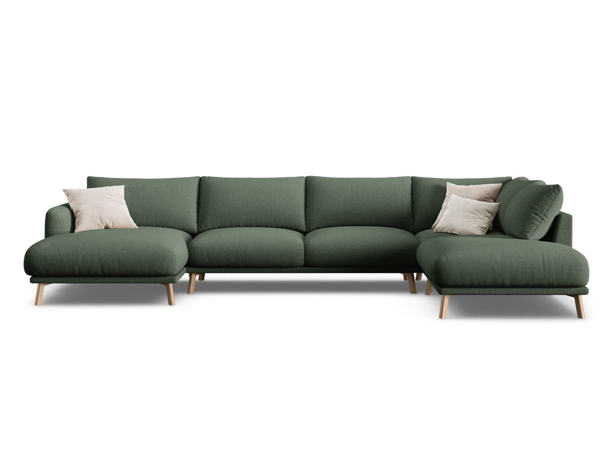 6-Sitzer Ecksofa rechts Panoramic Naomi in Moss Green-Liberty präsentiert im Onlineshop von KAQTU Design AG. Ecksofa rechts ist von Micadoni