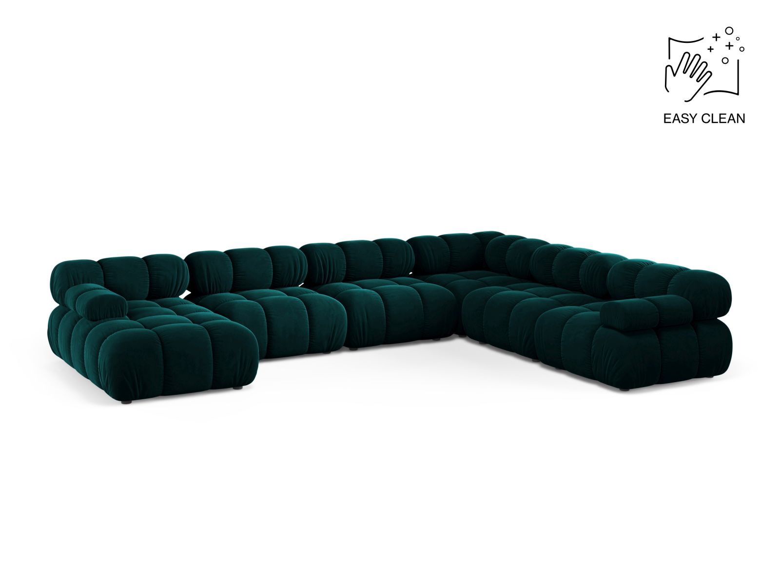 8-Sitzer Modular Ecksofa Panoramic rechts Bellis in Deep Petrol-Venus präsentiert im Onlineshop von KAQTU Design AG. Ecksofa rechts ist von Micadoni