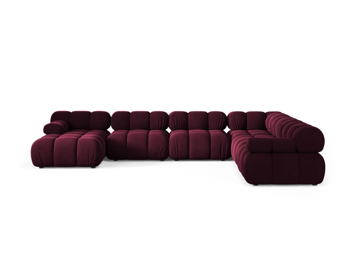 8-Sitzer Modular Ecksofa Panoramic rechts Bellis in Burgundy-Venus präsentiert im Onlineshop von KAQTU Design AG. Ecksofa rechts ist von Micadoni