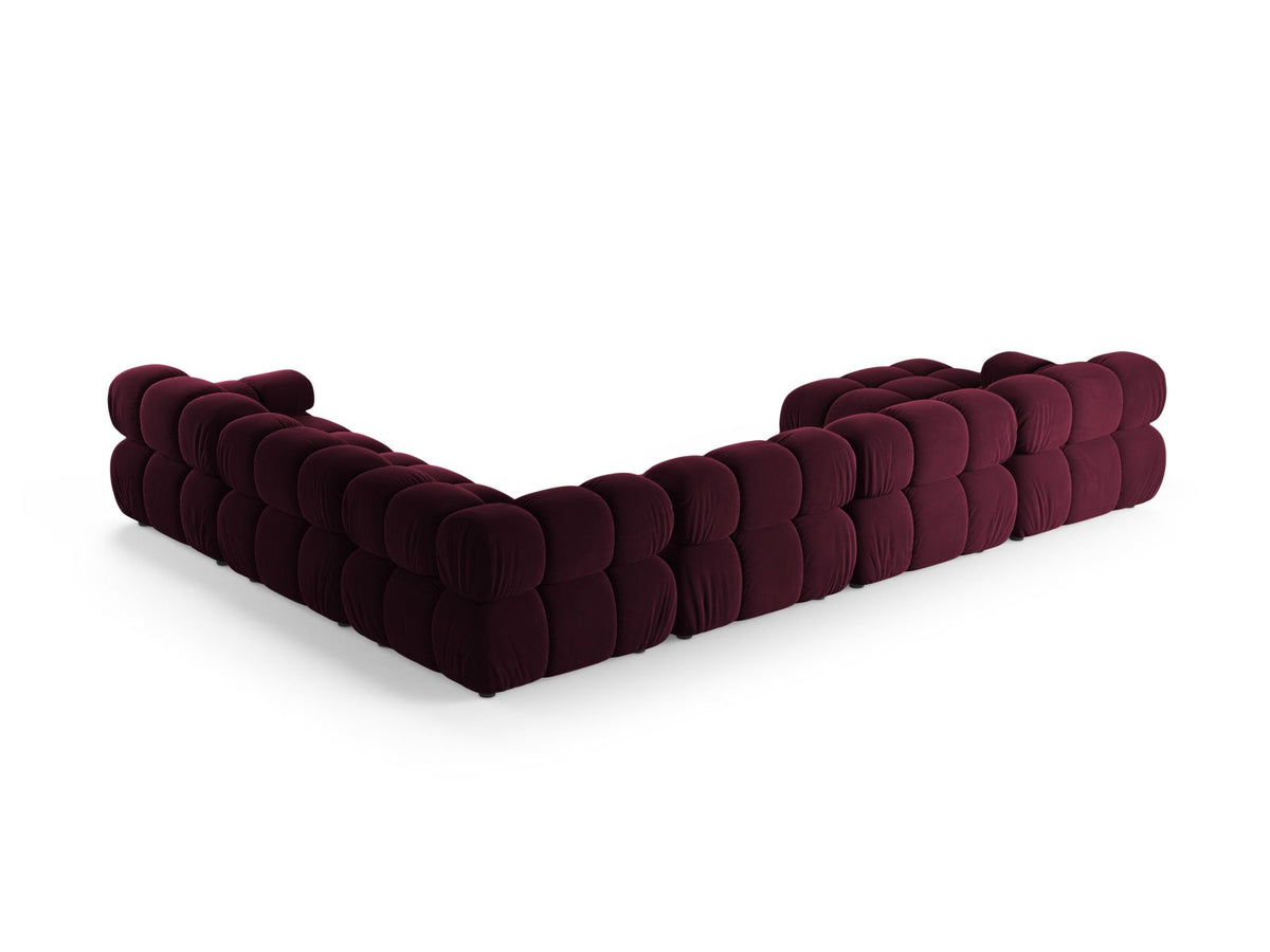 8-Sitzer Modular Ecksofa Panoramic rechts Bellis in Burgundy-Venus präsentiert im Onlineshop von KAQTU Design AG. Ecksofa rechts ist von Micadoni