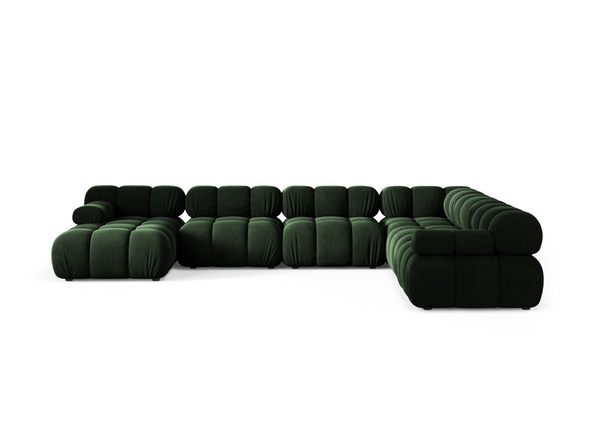 8-Sitzer Modular Ecksofa Panoramic rechts Bellis in Bottle Green-Venus präsentiert im Onlineshop von KAQTU Design AG. Ecksofa rechts ist von Micadoni