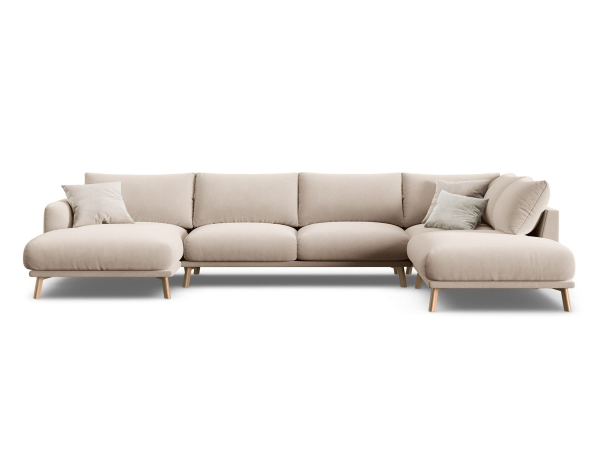 6-Sitzer Panoramic Ecksofa rechts Naomi in Beige-Salvador präsentiert im Onlineshop von KAQTU Design AG. Ecksofa rechts ist von Micadoni