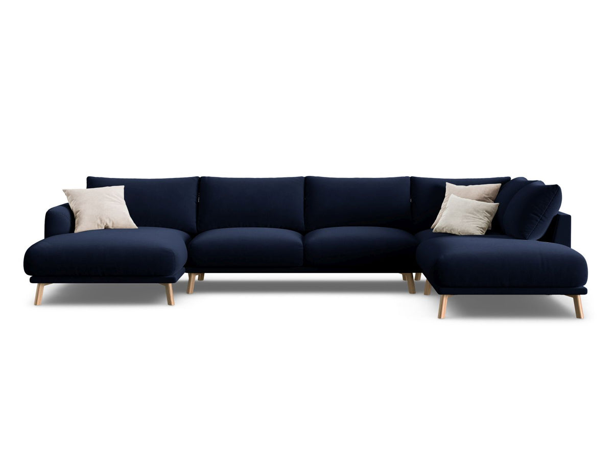 6-Sitzer Panoramic Ecksofa rechts Naomi in Royal Blue-Salvador präsentiert im Onlineshop von KAQTU Design AG. Ecksofa rechts ist von Micadoni