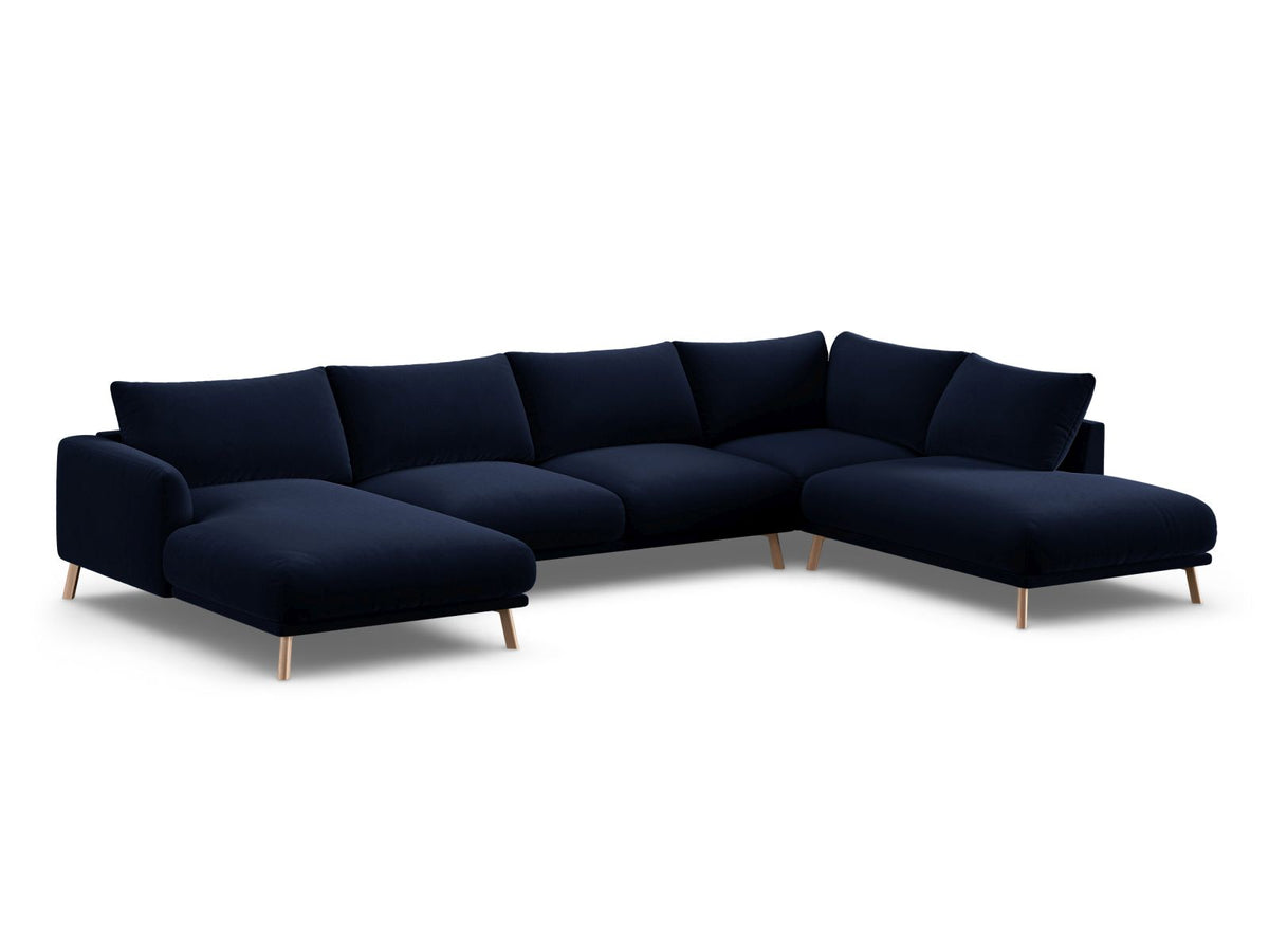6-Sitzer Panoramic Ecksofa rechts Naomi in Royal Blue-Salvador präsentiert im Onlineshop von KAQTU Design AG. Ecksofa rechts ist von Micadoni