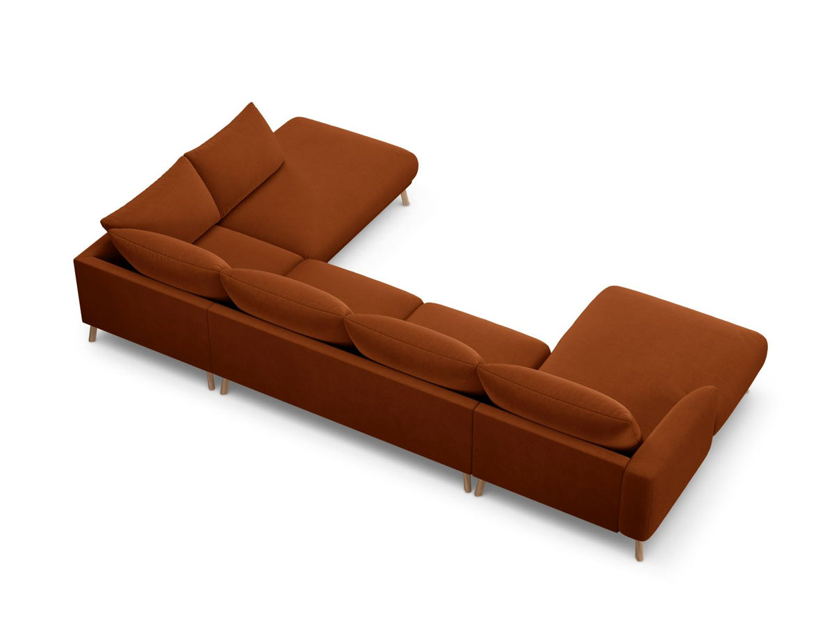 6-Sitzer Panoramic Ecksofa rechts Naomi in Terracotta-Salvador präsentiert im Onlineshop von KAQTU Design AG. Ecksofa rechts ist von Micadoni